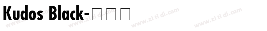 Kudos Black字体转换